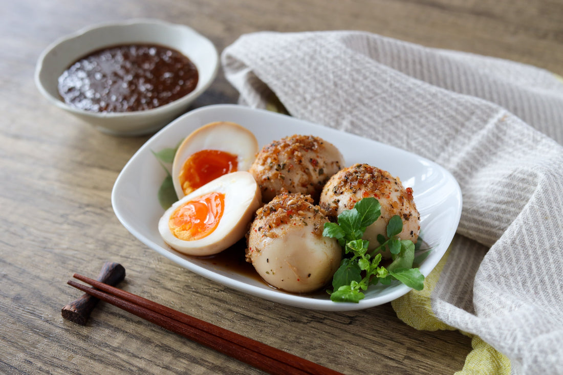 スパイス醤油で味付き卵