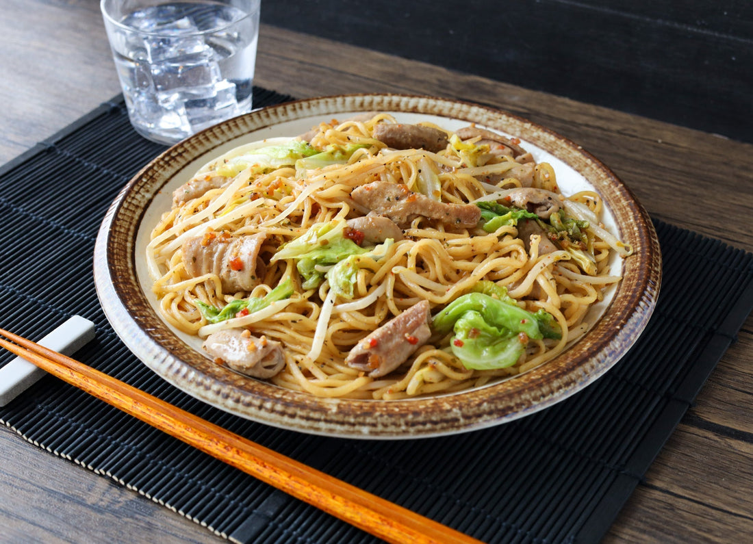 スパイス醤油のホルモン焼きそば