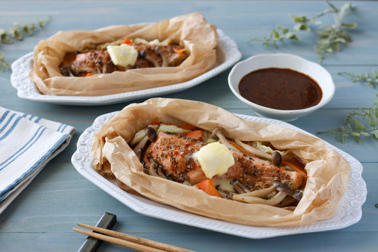 鮭のスパイス醬油包み焼き